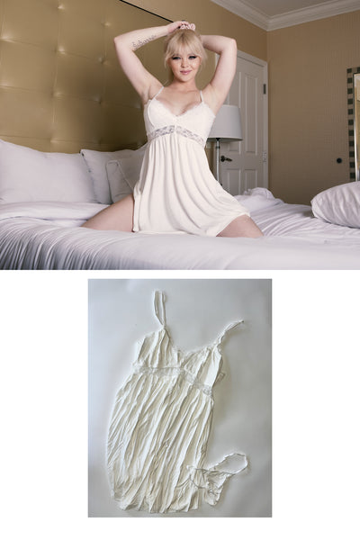 Kay Carter's Teddy and G-String as seen in her photo shoot with STRIPLV Magazine